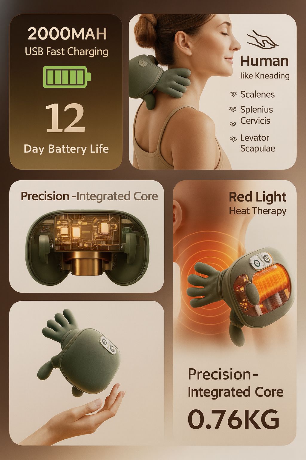 Aether Bionic Heated Neck & Back Massager